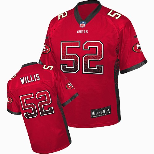 Youth Elite Patrick Willis Nike Jersey Red - #52 Drift Fashion NFL San Francisco 49ers
